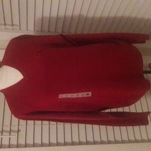 Men's U.S. Polo Assn. Red v-neck logo sweater